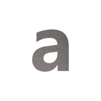 Nerūdijančio plieno namo numeris A - 26,1 x 30 cm - Šepetuotas