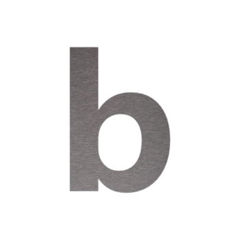 Nerūdijančio plieno namo numeris B - 30 x 43,1 cm - Šepetuotas