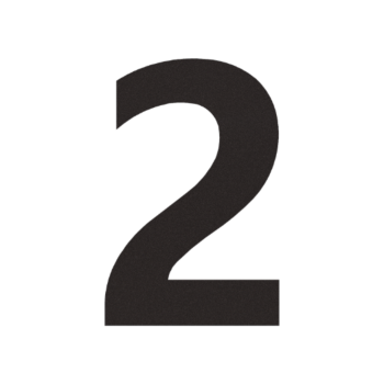 Nerūdijančio plieno namo numeris Juodos spalvos 2 - 15 cm