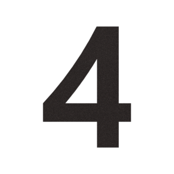 Nerūdijančio plieno namo numeris Juodos spalvos 4 - 15 cm