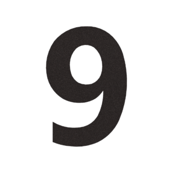 Nerūdijančio plieno namo numeris Juoda 9 - 80 cm