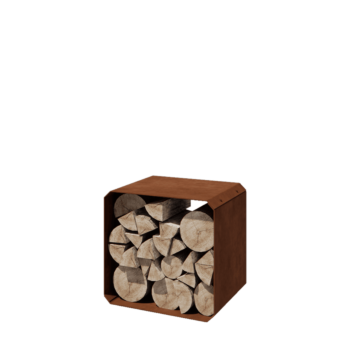 Corten plieno malkų stovas - Colorado 1 vienetas - 40 x 40 x 40 cm