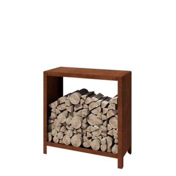 Corten plieno malkų stovas - Indiana - 100 x 40 x 100 cm