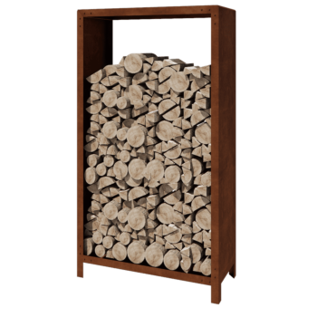 Corten plieno malkų stovas - Indiana - 100 x 40 x 180 cm