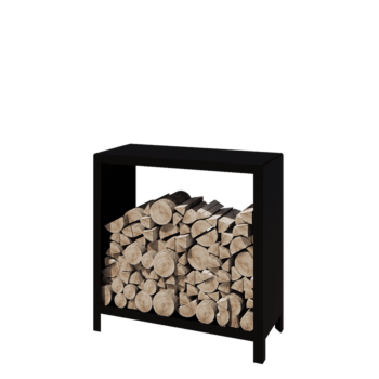 Plieninis malkų stovas - Indiana - 100 x 40 x 100 cm - RAL9005 matinė (juoda)