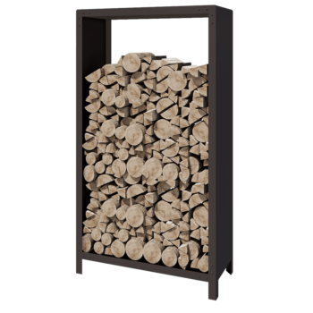 Plieninis malkų stovas - Indiana - 100 x 40 x 180 cm - RAL7016 matinė (antracito pilka)