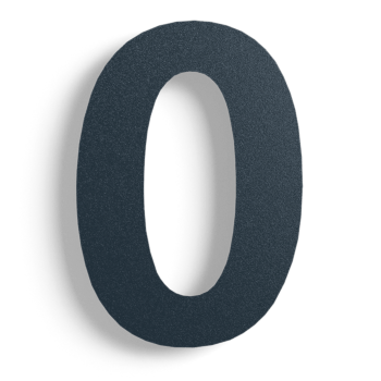 Nerūdijančio plieno namo numeris Juoda 0 - 15 cm