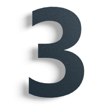 Nerūdijančio plieno namo numeris Juodos spalvos 3 - 15 cm