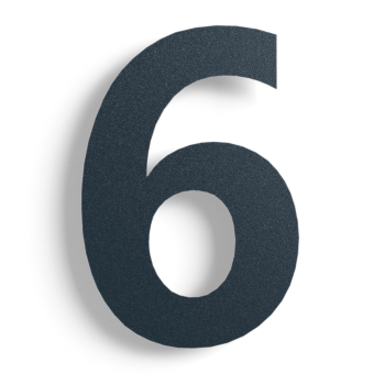 Nerūdijančio plieno namo numeris Juodos spalvos 6 - 30 cm