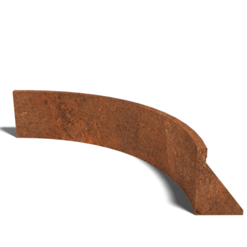 Corten plieno atraminė sienelė vidinis išlinkis 100 x 100 cm (aukštis 30 cm)