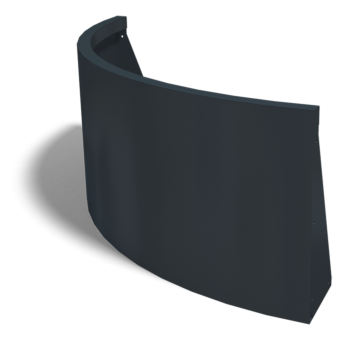 Plieninė atraminė sienelė - Išorinis posūkis - 100 x 100 x 50 cm - kita RAL spalva