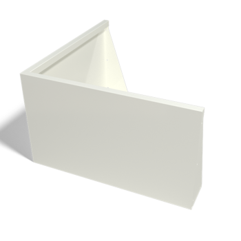 Plieninė atraminė sienelė - Išorinis kampas - 100 x 100 x 60 cm - kita RAL spalva