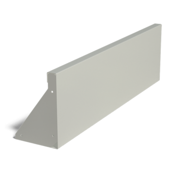 Plieninė atraminė sienelė - Tiesus - 100 x 30 cm - RAL9005 matinė (juoda)