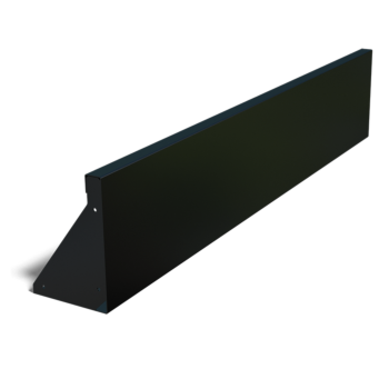 Plieninė atraminė sienelė - Tiesus - 150 x 30 cm - RAL9005 matinė (juoda)