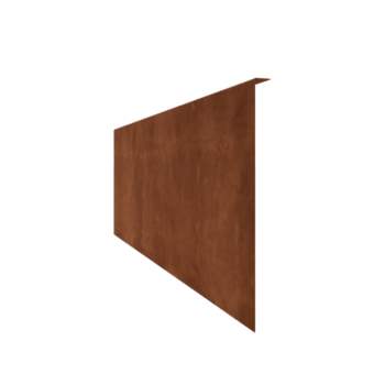 Corten plieno vejos bortelis - Lenktas - Aukštis 45 cm - 240 cm