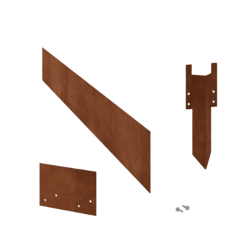 Corten plieno sodo apvadai tiesus 15 cm komplektas 15 metrų