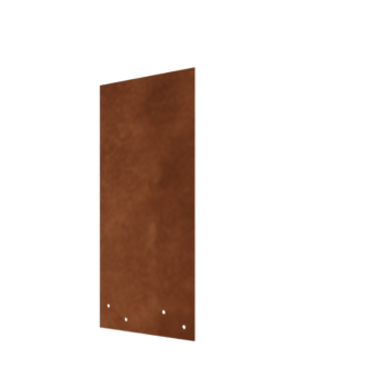 Corten plieno tvirtinimo plokštelė - Tiesus - Bortelio aukštis 45 cm