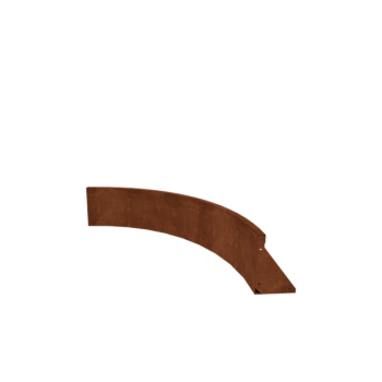 Corten plieno atraminė sienelė vidinis išlinkis 100 x 100 cm (aukštis 30 cm)