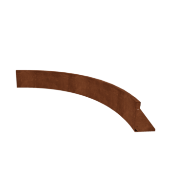 Corten plieno atraminė sienelė vidinis išlinkis 150 x 150 cm (aukštis 30 cm)
