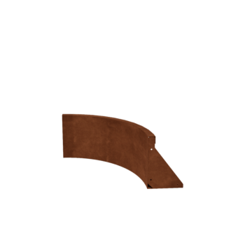 Corten plieno atraminė sienelė vidinis išlinkis 50 x 50 cm (aukštis 30 cm)