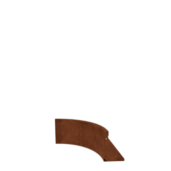 Corten plieno atraminė sienelė - Vidinė posūkio dalis - 50 x 50 x 30 cm