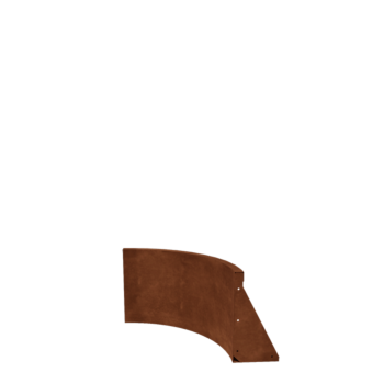 Corten plieno atraminė sienelė - Vidinė posūkio dalis - 50 x 50 x 40 cm