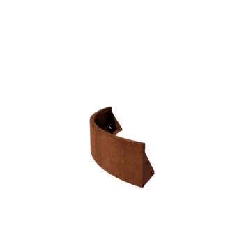 Corten plieno atraminė sienelė išorinis išlinkis 100 x 100 cm (aukštis 30 cm)