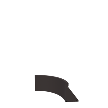 Plieninė atraminė sienelė - Vidinė posūkio dalis - 50 x 50 x 30 cm - RAL7016 matinė (antracito pilka)