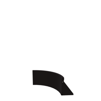 Plieninė atraminė sienelė - Vidinė posūkio dalis - 50 x 50 x 30 cm - RAL9005 matinė (juoda)