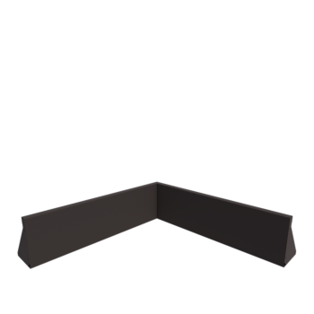 Plieninė atraminė sienelė - Vidinis kampas - 100 x 100 x 30 cm - RAL7016 matinė (antracito pilka)