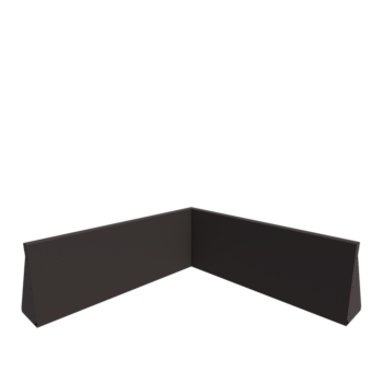 Plieninė atraminė sienelė - Vidinis kampas - 100 x 100 x 40 cm - RAL7016 matinė (antracito pilka)