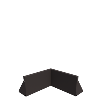 Plieninė atraminė sienelė - Vidinis kampas - 50 x 50 x 30 cm - kita RAL spalva