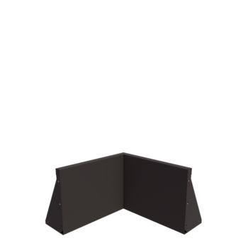 Plieninė atraminė sienelė - Vidinis kampas - 50 x 50 x 40 cm - kita RAL spalva