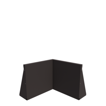 Plieninė atraminė sienelė - Vidinis kampas - 50 x 50 x 50 cm - RAL7016 matinė (antracito pilka)