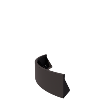 Plieninė atraminė sienelė - Išorinis posūkis - 100 x 100 x 30 cm - RAL7016 matinėt (antracito pilka)