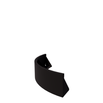 Plieninė atraminė sienelė - Išorinis posūkis - 100 x 100 x 30 cm - RAL9005 matinė (juoda)