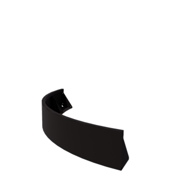 Plieninė atraminė sienelė - Išorinis posūkis - 150 x 150 x 30 cm - RAL9005 matinė (juoda)