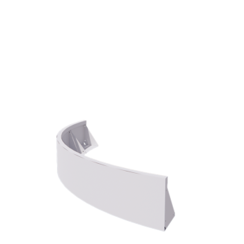 Plieninė atraminė sienelė - Išorinis posūkis - 150 x 150 x 30 cm - RAL9010 matinė (balta)