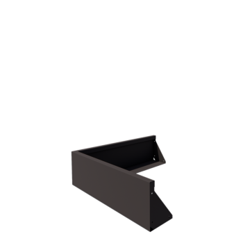 Plieninė atraminė sienelė - Išorinis kampas - 100 x 100 x 30 cm - RAL7016 matinė (antracito pilka)