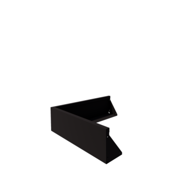 Plieninė atraminė sienelė - Išorinis kampas - 100 x 100 x 30 cm - RAL9005 matinė (juoda)