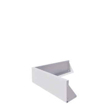 Plieninė atraminė sienelė - Išorinis kampas - 100 x 100 x 30 cm - RAL9010 matinė (balta)
