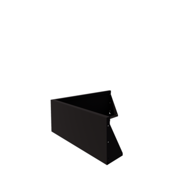 Plieninė atraminė sienelė - Išorinis kampas - 100 x 100 x 40 cm - RAL9005 matinė (juoda)