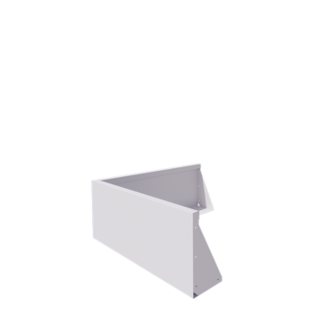 Plieninė atraminė sienelė - Išorinis kampas - 100 x 100 x 40 cm - RAL9010 matinė (balta)