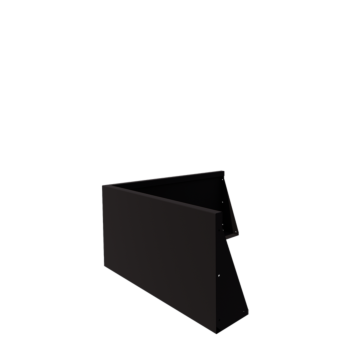Plieninė atraminė sienelė - Išorinis kampas - 100 x 100 x 50 cm - RAL9005 matinė (juoda)