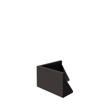 Plieninė atraminė sienelė - Išorinis kampas - 50 x 50 x 30 cm - kita RAL spalva