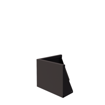 Plieninė atraminė sienelė - Išorinis kampas - 50 x 50 x 40 cm - RAL7016 matinė (antracito pilka)