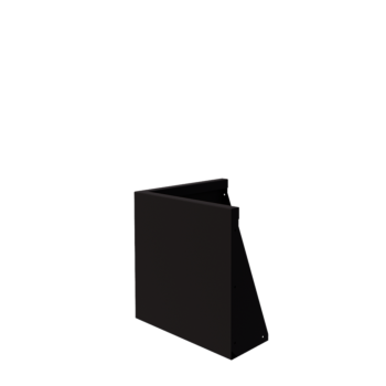 Plieninė atraminė sienelė - Išorinis kampas - 50 x 50 x 50 cm - RAL9005 matinė (juoda)
