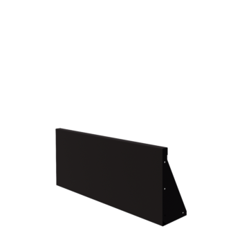Plieninė atraminė sienelė - Tiesus - 100 x 40 cm - RAL9005 matinė (juoda)