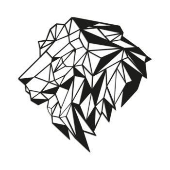 Plieno sienų dekoracijos - Liūtas 2.0 Small - 50,8 x 50 cm