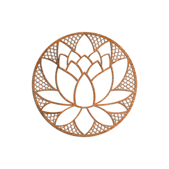 Corten plieno sienų dekoracijos - Lotoso žiedas Small - 50 x 50 cm